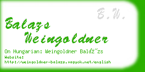 balazs weingoldner business card